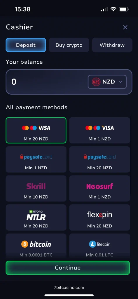 7bit casino payment
