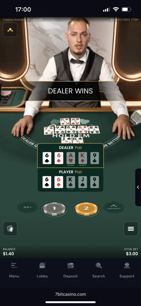 7bit casino live game