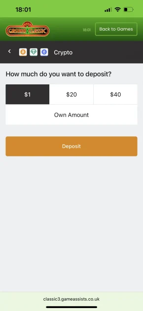 Casino Classic Deposit