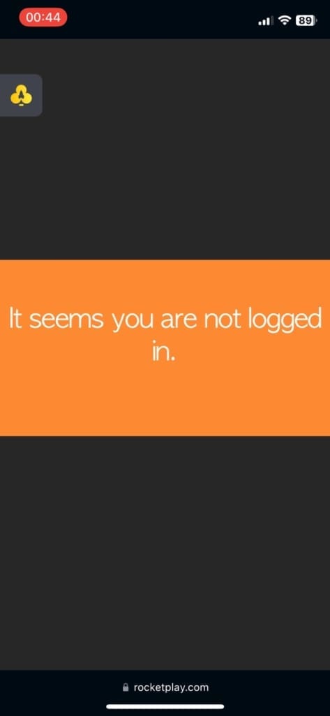 RocketPlay login