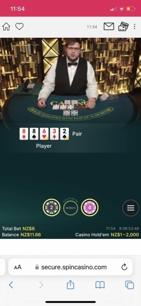 Spin Casino Screen