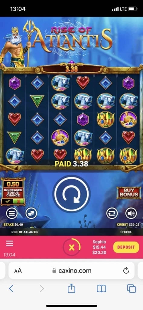 Caxino Casino Screen
