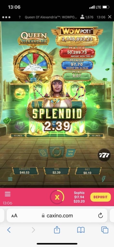 Caxino Casino Screen
