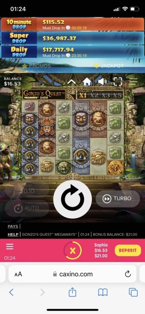 Caxino Casino Screen