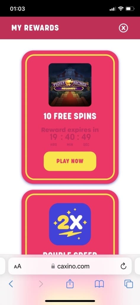 Caxino Casino Screen