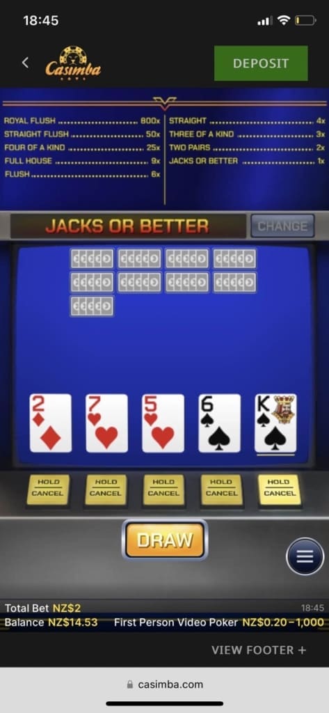 Casimba Casino Screen