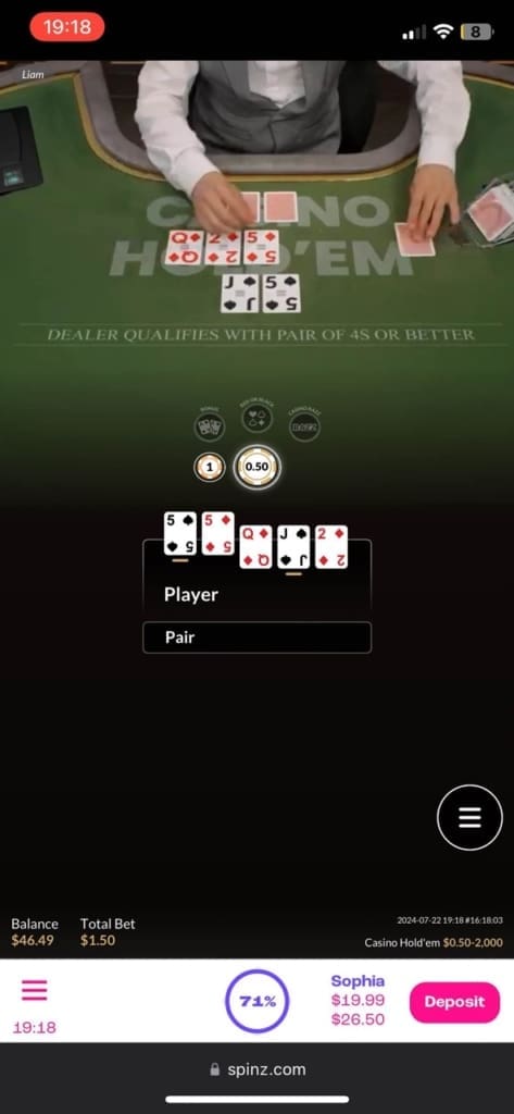 spinz casino games