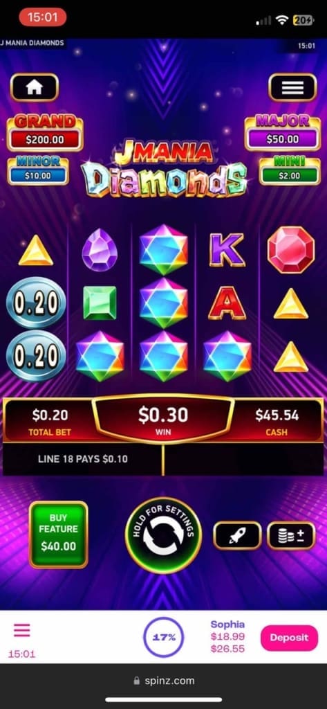spinz casino games