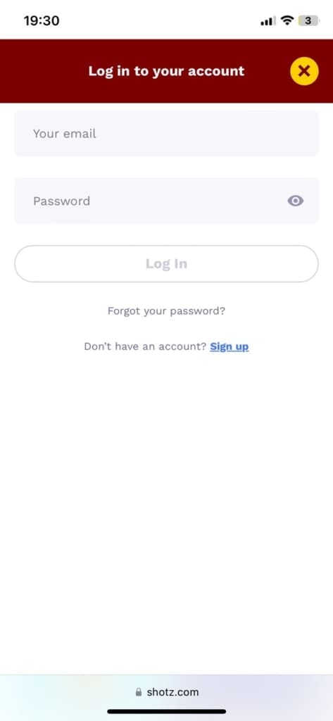 Shotz Casino Login