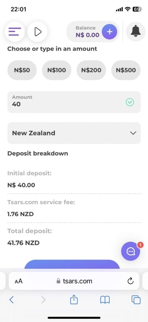 Tsars Casino Deposit