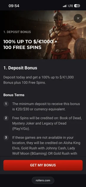 rollero casino deposit