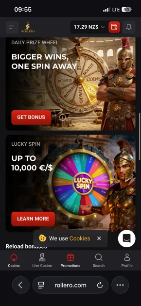 rollero casino bonus