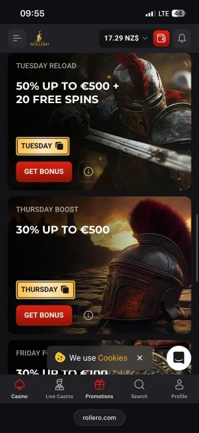 rollero casino bonus