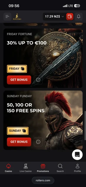 rollero casino bonus