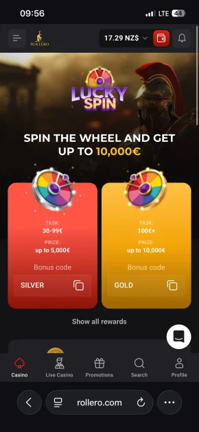 rollero casino game
