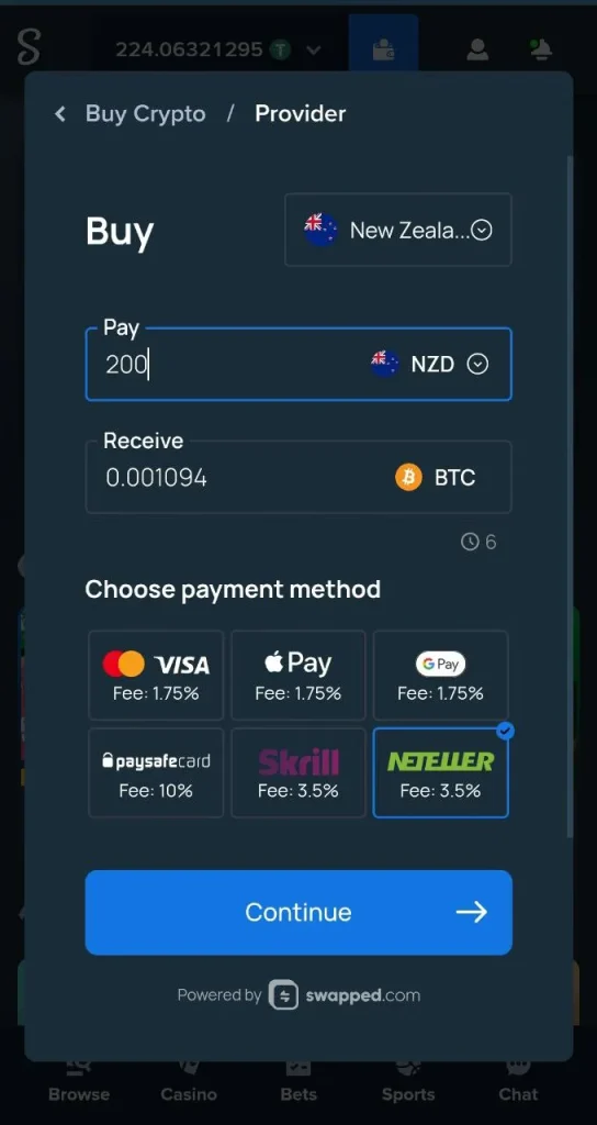 Stake Casino deposit