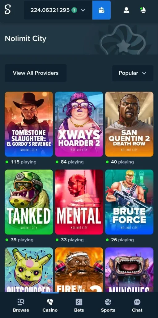 Stake Casino games