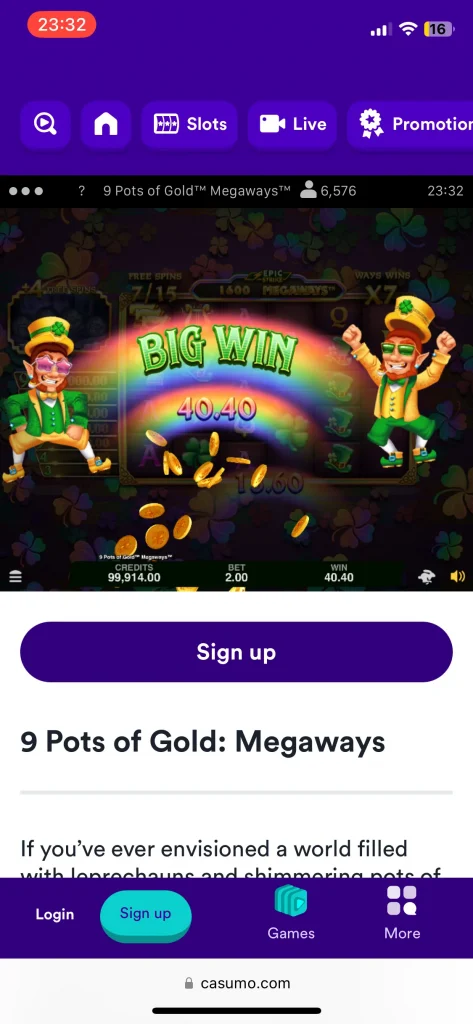 casumo casino games