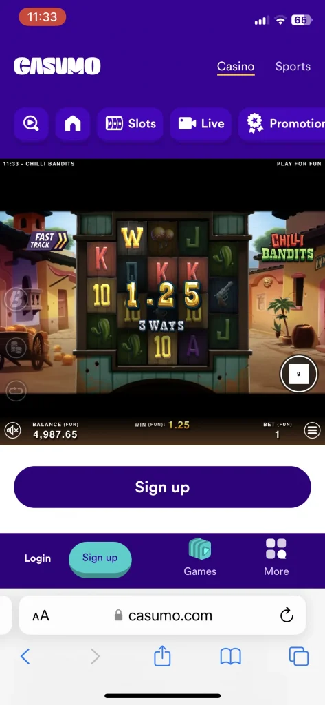 casumo casino games