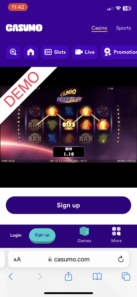 casumo casino games