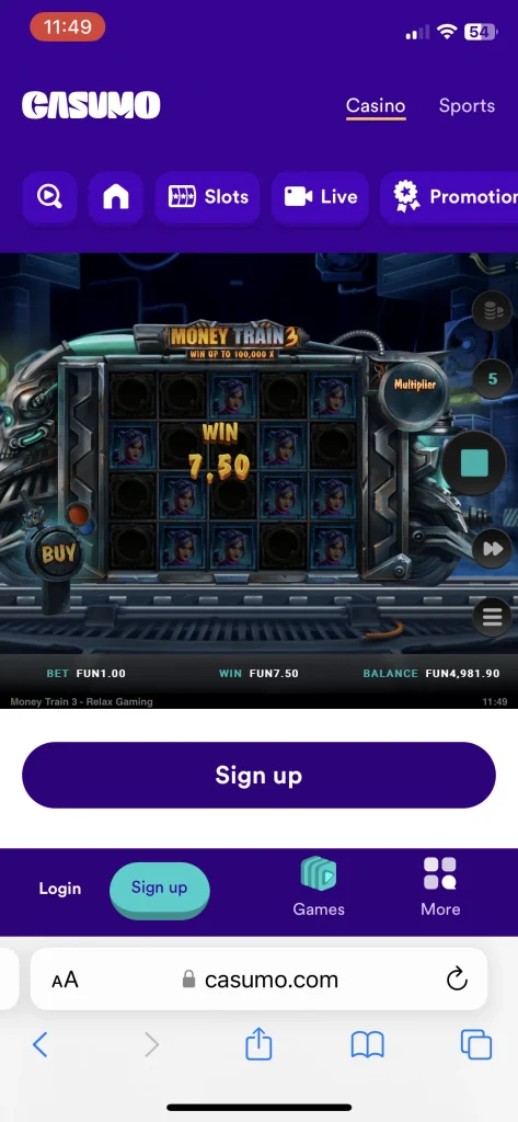 casumo casino games
