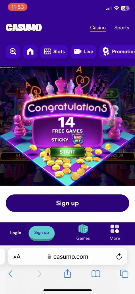 casumo casino games