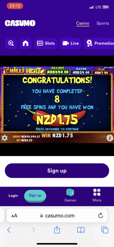 casumo casino games