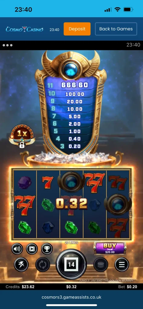 cosmo casino game