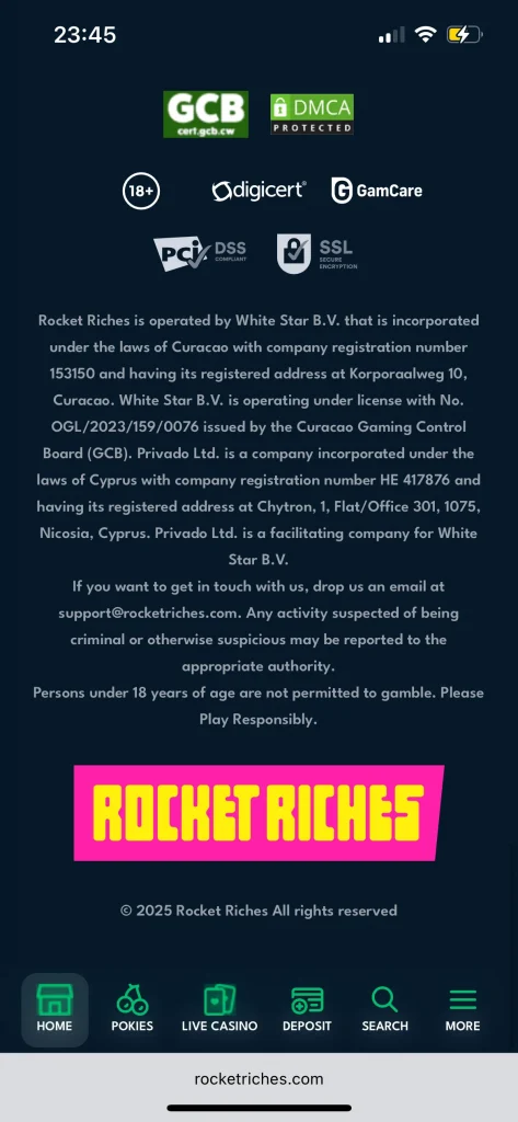 Rocket Riches Casino