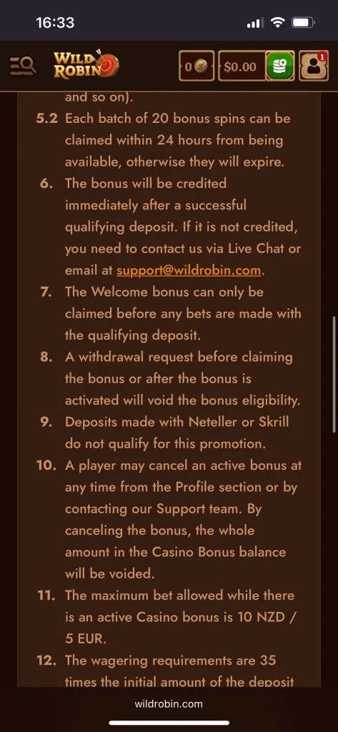 Wild Robin Casino
