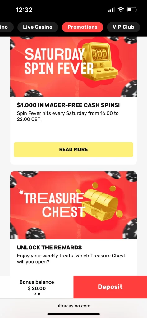 UltraCasino promo