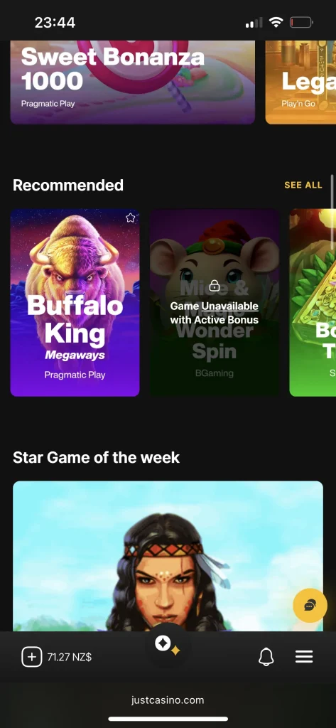 Just Casino Live Game