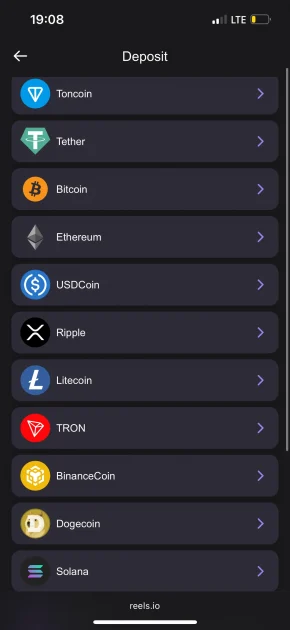 Reels.io casino deposit