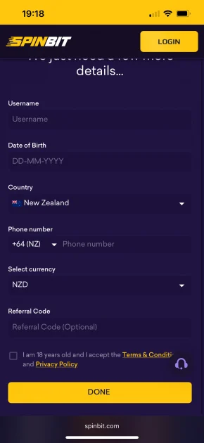 SpinBit Casino Login