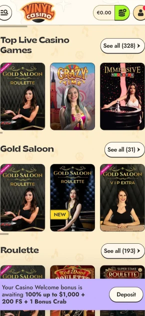 Vinyl Casino Games