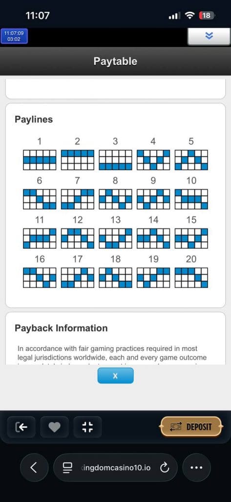 paytable cleopatra slot
