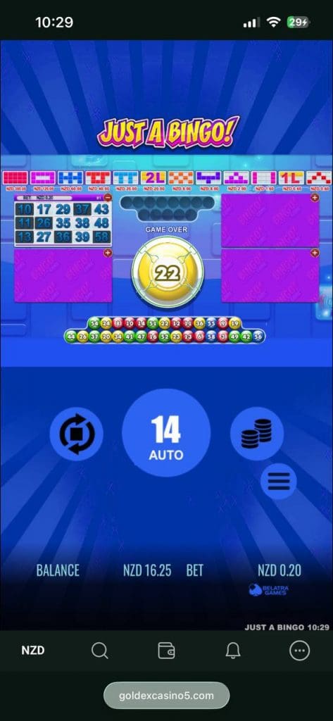 just a bingo at goldex 