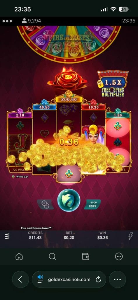 fire and roses joker slot on mobile