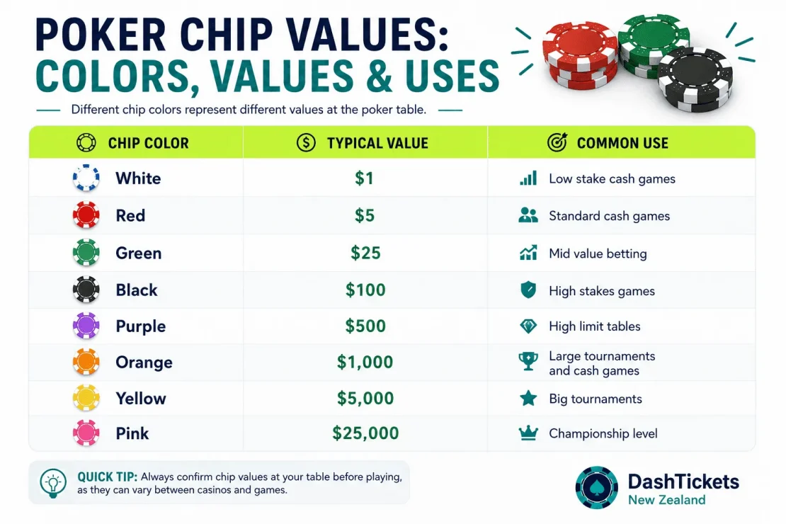 poker chip values
