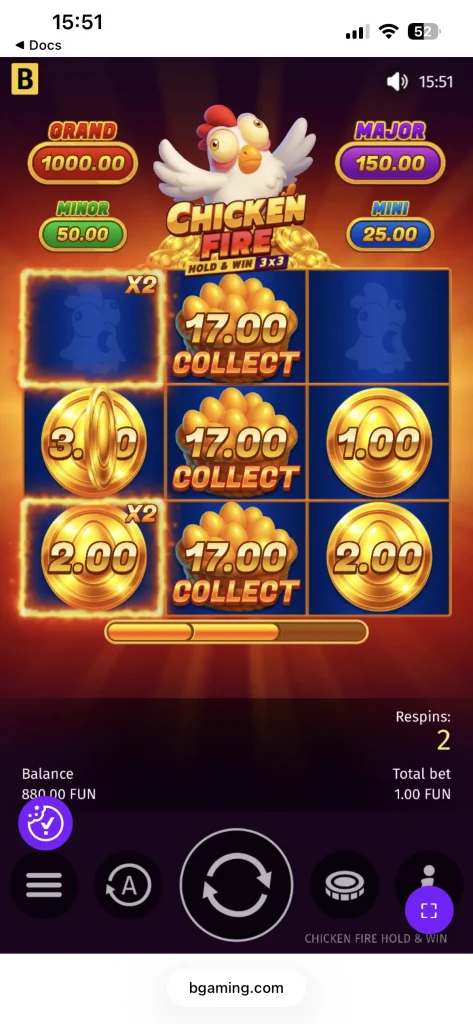 bgaming launches chicken fire slot 00002