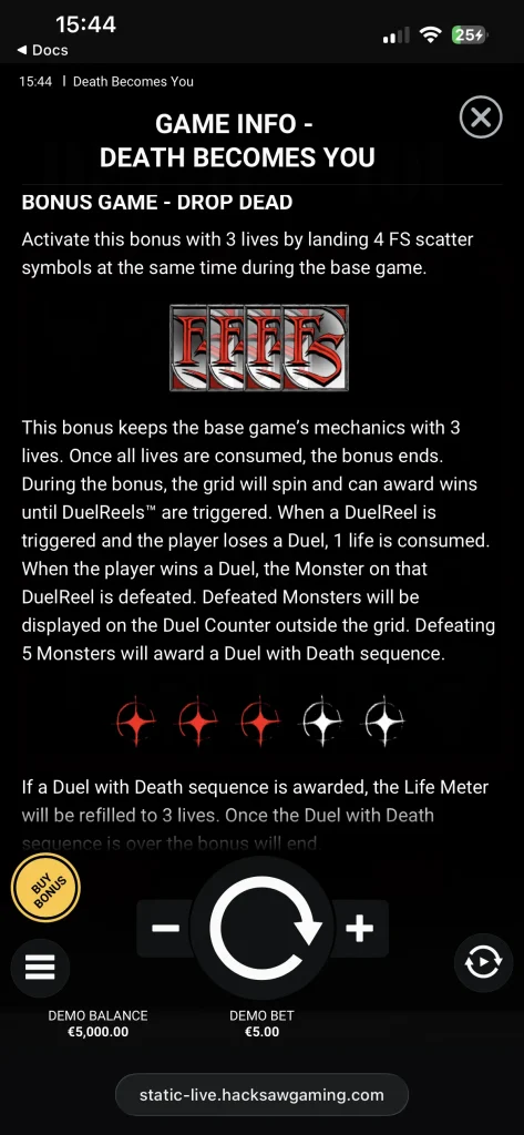 death becomes you slot 00002