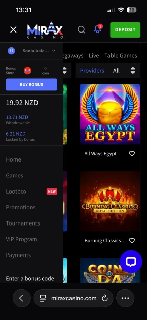 mirax casino