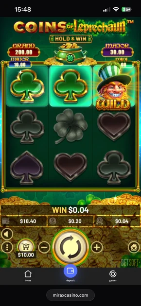 mirax casino game