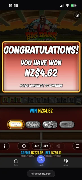 mirax casino game