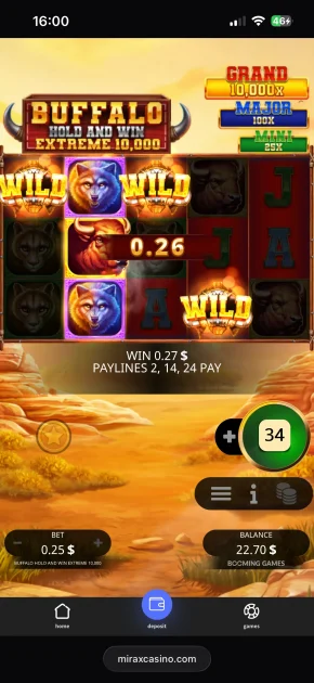 mirax casino game