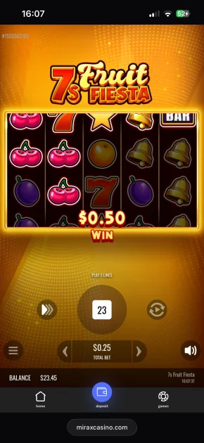 mirax casino game