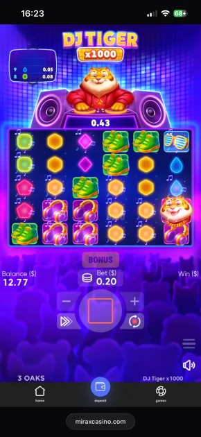 mirax casino game