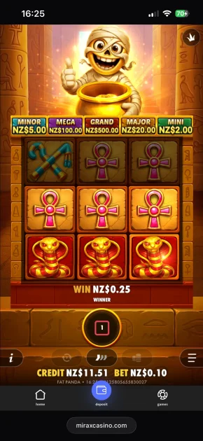 mirax casino game