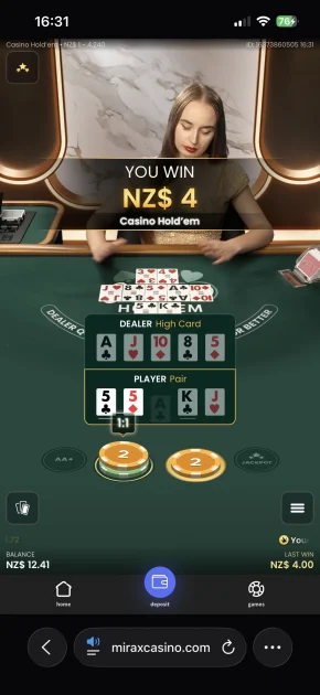 mirax casino game