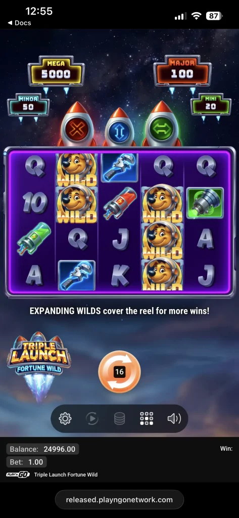 triple launch fortune wild slot 00001